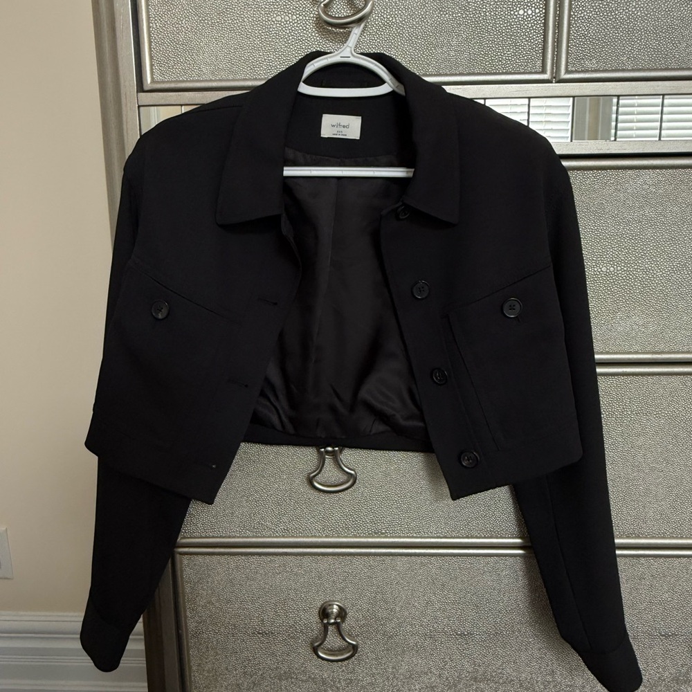 Wilfred Black Cropped Jacket
